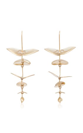 Eucalyptus 14K Gold Earrings by Annette Ferdinandsen | Moda Operandi