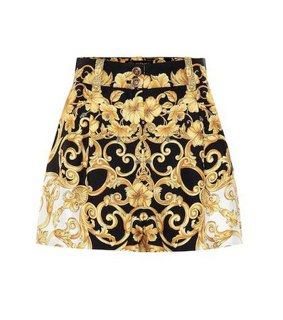 versace Printed silk shorts | ShopLook