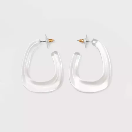 clear hoop earrings