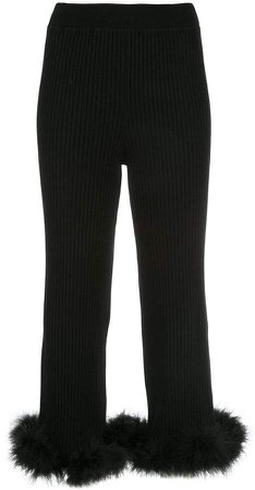 cropped knitted trousers