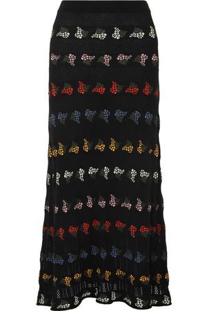 Sonia Rykiel | Cotton-blend jacquard midi skirt | NET-A-PORTER.COM