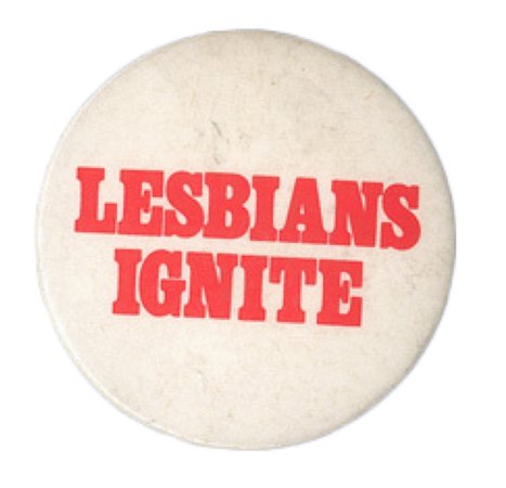 vintage lesbian button