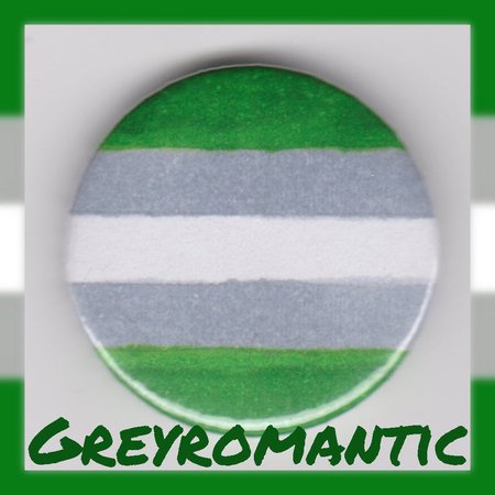 Greyromantic Pride 1 button badge | Etsy