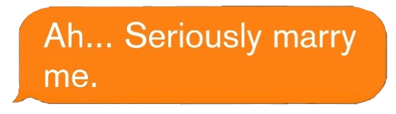 orange text message