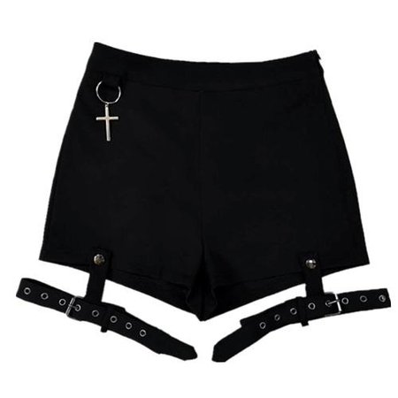 Dark style tight-fitting high-waist shorts yv40531 | Youvimi