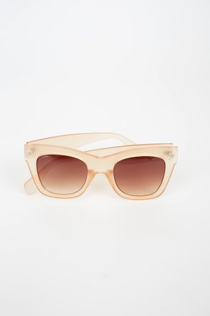 Pink Champagne Sunglasses - Transparent Sunglasses - Lulus