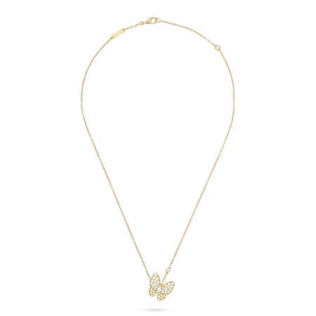 Van Cleef & Arpels Two Butterfly pendant Necklace