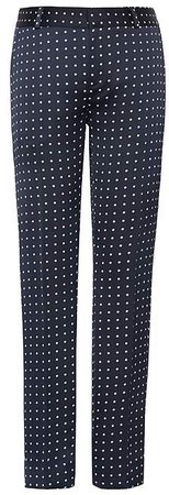 Avery Straight-Fit Polka Dot Ankle Pant