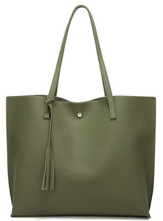 army green tote bag