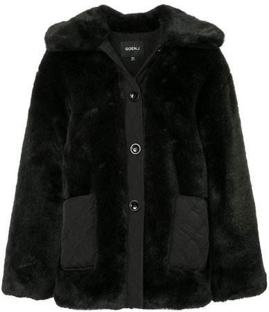 Goen.J oversized faux-fur jacket