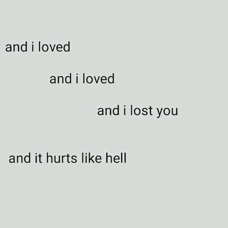 love lost hurt