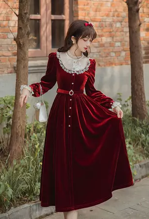 red velvet fairytale princess dress - Google Search