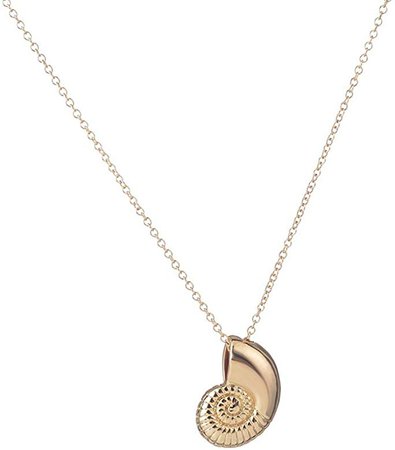 Amazon.com: Meiligo Fashion Woman Conch, snail, shell Charm pendant necklace (Gold): Clothing