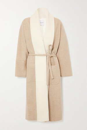 Beige Belted wool-blend coat | LE 17 SEPTEMBRE | NET-A-PORTER