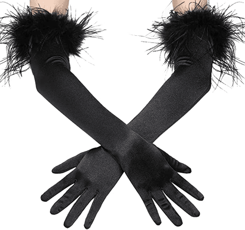 long black gloves