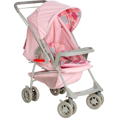Carrinho de Bebê Galzerano Milano Reversível II - Rosa Bebê - CantinhoDaModa | Rakuten