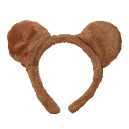Amazon.com Brown Plush Furry Teddy Bear Ears Alice Hair Band Headband Fancy Dress