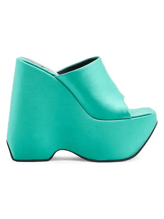 Versace Turquoise wedges