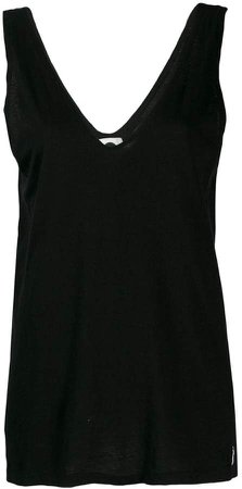 plunging neck tank top