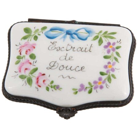 Porcelain Extrait De Douce Box For Sale at 1stDibs
