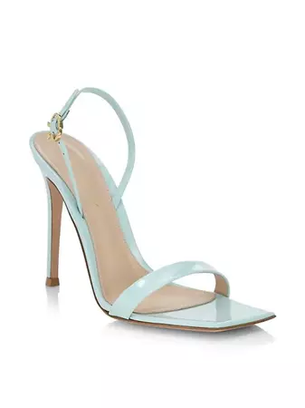 Shop Gianvito Rossi Vernice Ribbon Patent Leather Sandals | Saks Fifth Avenue