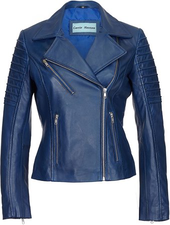 Ladies Real Leather Jacket Stylish Fashion Designer Soft Biker Motorcycle Style 9334 at Amazon Women's Coats Shop