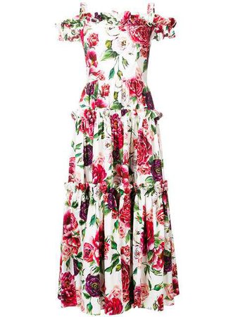 Dolce & Gabbana Off-the-shoulder Floral Dress