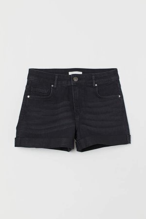 Short Denim Shorts - Gray