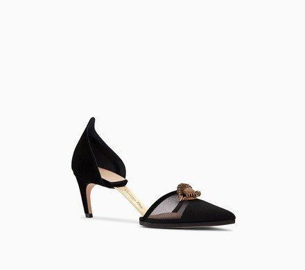 Surreal-D high-heeled shoe in tulle and suede calfskin - Dior