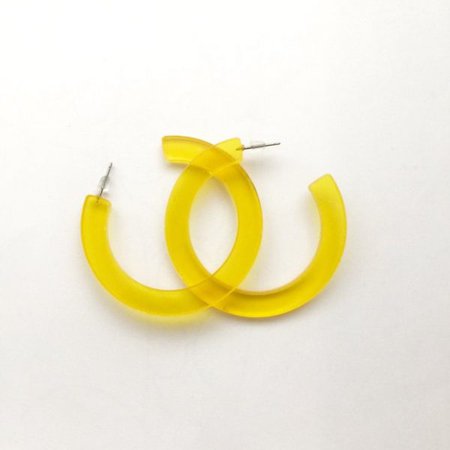 Yellow hoop geometric earrings - Fab Mood | Wedding Colours, Wedding Themes, Wedding colour palettes