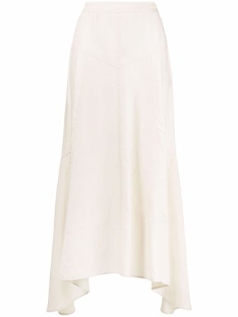 Shop Isabel Marant Étoile asymmetric-hem midi skirt with Express Delivery - FARFETCH