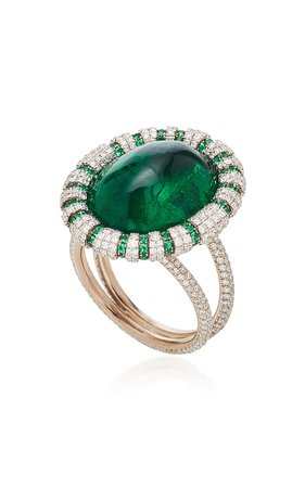 Oval Zambia, Emerald Ring by Martin Katz | Moda Operandi