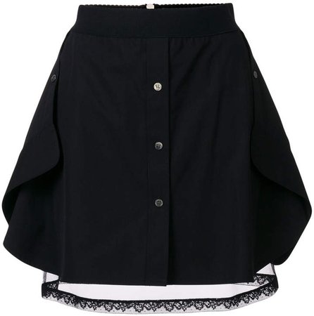 layered button skirt