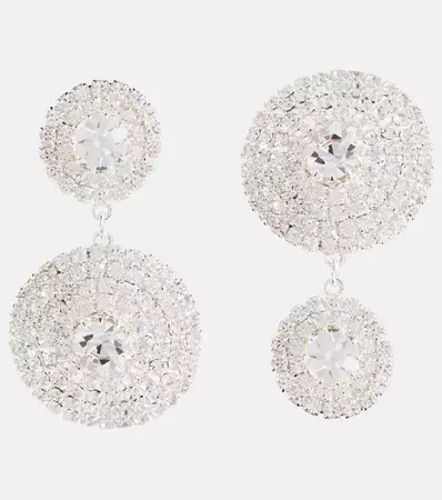Crystal Embellished Drop Earrings in Silver - Magda Butrym | Mytheresa