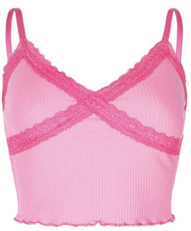pink lace tank top