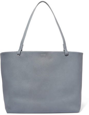Park Textured-leather Tote - Blue