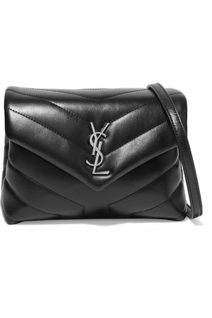 YSL Loulou Toy quilted leather shoulder bag black