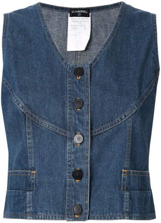 PRE-OWNED sleeveless vest top
