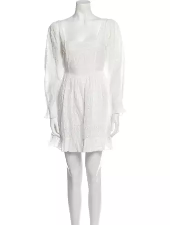 LoveShackFancy Square Neckline Mini Dress - White Dresses, Clothing - WLOSH78317 | The RealReal