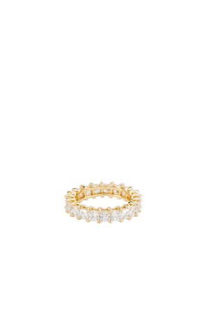The M Jewelers NY The Princess Cut Eternity Band in Gold | REVOLVE
