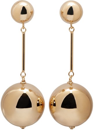 J.W. Anderson gold sphere earrings