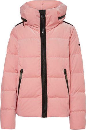 Goldbergh - Emmelina Hooded Quilted Velvet Down Ski Jacket - Baby pink