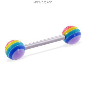 rainbow tongue piercing