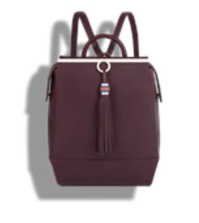 plum tassel backpack