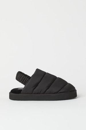 Quilted Slippers - Black - Ladies | H&M US