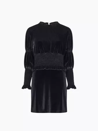 Sula Velvet Jersey Mini Dress Black | French Connection US