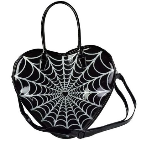 spiderweb heart purse