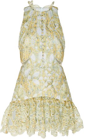Acler Meredith Printed Lace Mini Dress