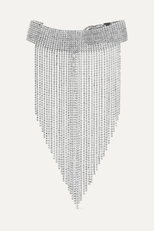 Gucci | Silver-tone crystal necklace | NET-A-PORTER.COM