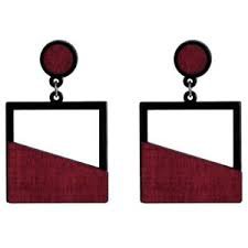 black red earrings geometric - Google Search